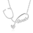 Stethoscope Custom Name Necklace - Willow & Luna