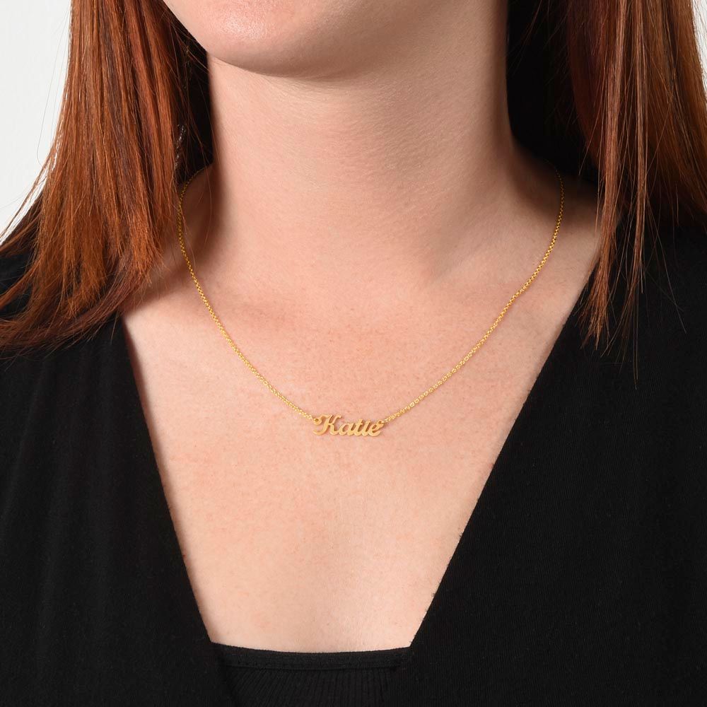 To My Daughter Ever There Is A Tomorrow Love Mom Personalized Name Necklace - Willow & Luna