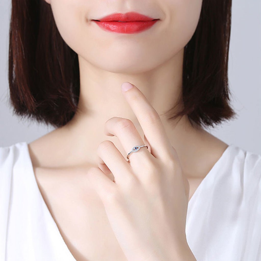 Turquoise Evil Eye Ring - Willow & Luna